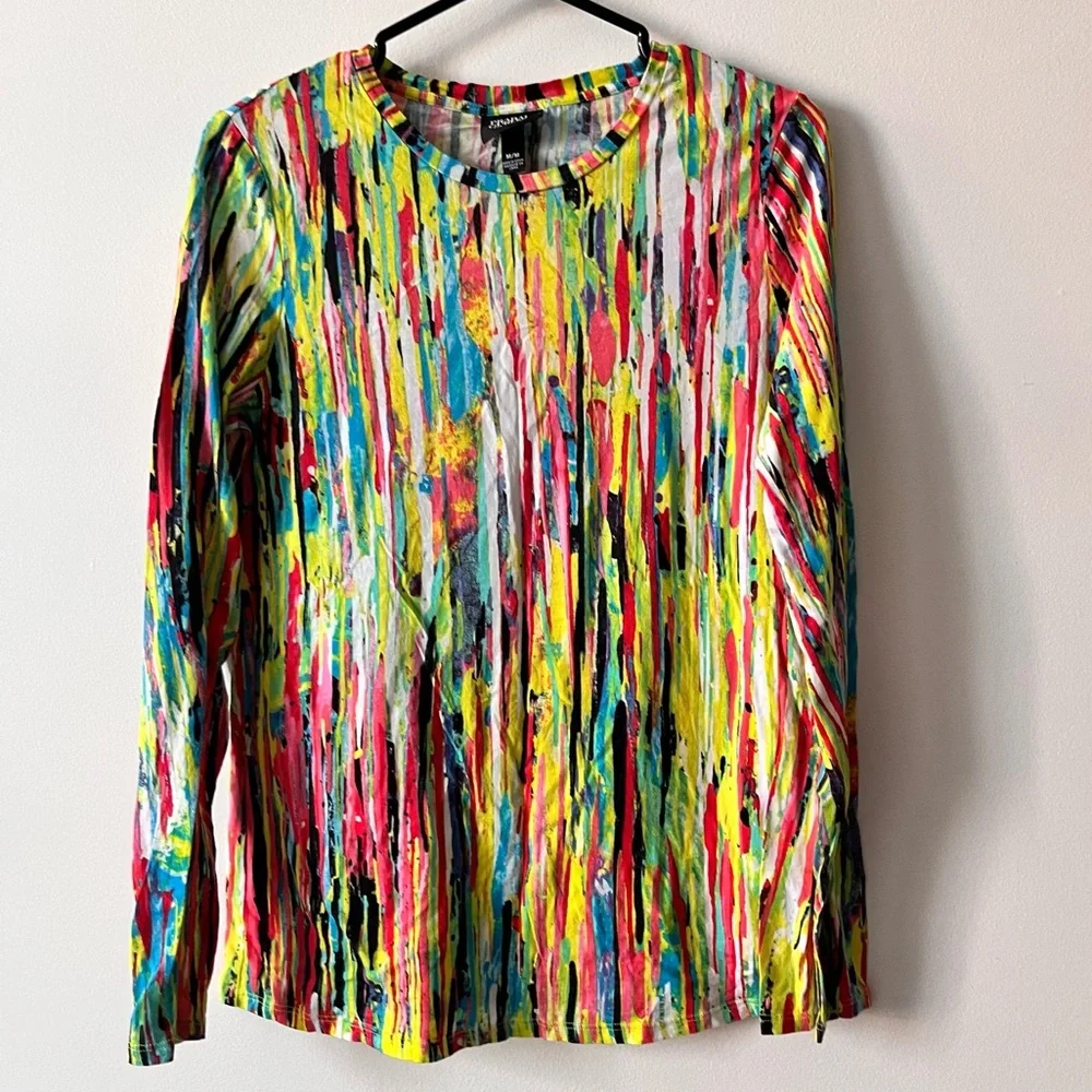 Prabal Gurung for Target Women Long Sleeve Shirt M Nolita Print - Picture 2 of 6